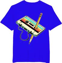 Camiseta Masculina Retrô Vintage Anos 80 - Estampa Fita Cassete