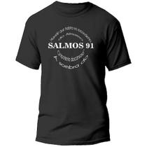 Camiseta masculina salmos 91 camisa gospel cristã