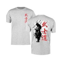 Camiseta Masculina Samurai - Estilo Japonês, Algodão, Ajuste Solto