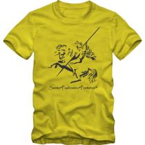 Camiseta Masculina São Jorge Guerreiro Estampa Santo Católico Algodão Manga Curta