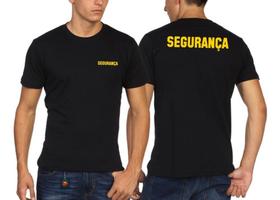 Camiseta Masculina Segurança Vigilante Escolta Camisa Preta