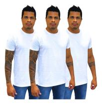 Camiseta Masculina Sem Estampa Lisa Gola Redonda Kit 3