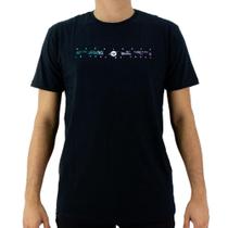 Camiseta masculina Silk MC Leaves Hang Loose, Cor: Preto Ref: HLTS010489