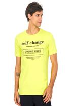 Camiseta Masculina Silk Self Change Polo Wear Verde Médio