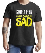 Camiseta Masculina Simple Plan I Don't Wanna Be Sad Camiseta Masculina Simple Plan I Don't Wanna Be Sad