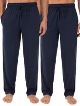 Camiseta masculina Sleep Pant Fruit of the Loom, azul marinho, média