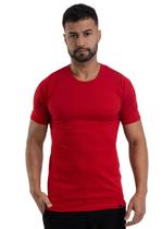 Camiseta Masculina Slim Canelada Manga Curta