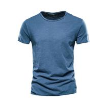 Camiseta Masculina Slim Fit - Algodão, Decote V, Manga Curta
