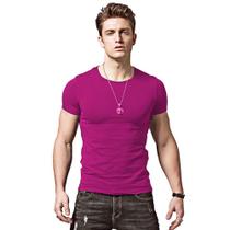 Camiseta Masculina Slim Fit Camisa Justa Ao Corpo Cores