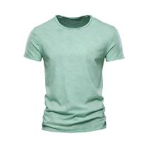 Camiseta Masculina Slim Fit Com Decote Em V, Camiseta De Algodão De Manga Curta Com Design Moderno,