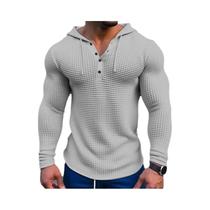 Camiseta Masculina Slim Fit De Manga Longa, Cor Sólida, Confortável, Casual, Pullover, M-3XL
