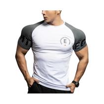 Camiseta Masculina Slim Fit De Secagem Rápida Para Corrida E Academia, Top De Verão Para Exercícios