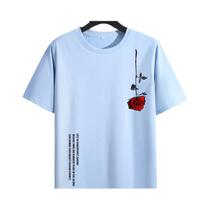 Camiseta Masculina Slim Fit Rosa - Estampada, Algodão, Manga Curta