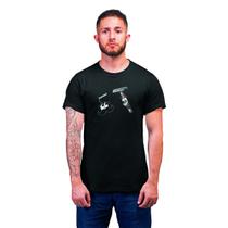 Camiseta Masculina Socorro Bigode Preta Camiseta Masculina Socorro Bigode Preta