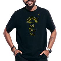 Camiseta masculina sol, mar e sal