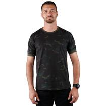 Camiseta Masculina Soldier Bélica Camuflada Multicam Black