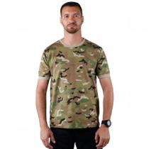 Camiseta Masculina Soldier Bélica Camuflada Multicam