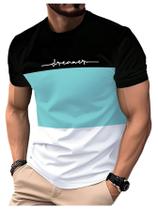 Camiseta masculina SOLY HUX casual de manga curta Color Block
