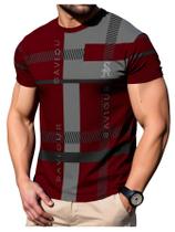 Camiseta masculina SOLY HUX, casual, manga curta, bloco colorido Camiseta masculina SOLY HUX, casual, manga curta, bloco colorido
