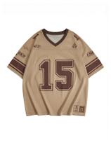 Camiseta masculina SOLY HUX com estampa estampada de corrida com decote em V Camiseta masculina SOLY HUX com estampa estampada de corrida com decote em V