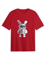 Camiseta masculina SOLY HUX com estampa gráfica de manga curta vermelha Camiseta masculina SOLY HUX com estampa gráfica de manga curta vermelha
