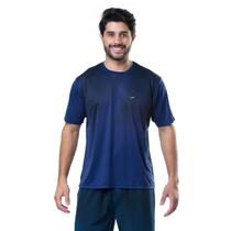 Camiseta masculina sportiva dry fit marca elite azul marinho