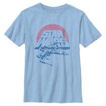 Camiseta masculina STAR WARS Vintage X-Wing Fighter azul claro