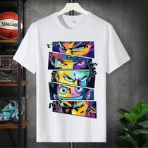 Camiseta Masculina Streetwear Algodão Premium Adulto infantil Plus Size Anime Colorido
