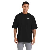 Camiseta Masculina Streetwear Oversized para Academia e Treinos, Tecido de Algodão Mão