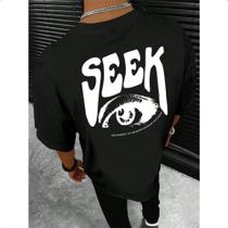 Camiseta Masculina Streetwear Seek Anticipated Gaze Hip Hop 100% Algodão Premiun
