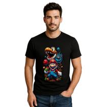 Camiseta Masculina Super Mario Bros Algodão Premium Promoção