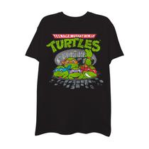 Camiseta masculina Teenage Mutant Ninja Turtles Sewer Group preta S Camiseta masculina Teenage Mutant Ninja Turtles Sewer Group preta S