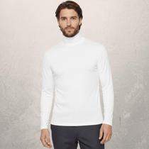 Camiseta Masculina Térmica Gola Alta Manga Longa Proteção Uv Blusa Segunda Pele Frio/Calor/Casual