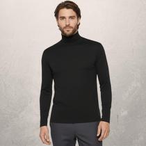 Camiseta Masculina Térmica Gola Alta Manga Longa Proteção Uv Blusa Segunda Pele Frio/Calor/Casual
