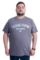 Camiseta Masculina Texas Farm - Cm136 - Do Xg Ao G2 - Cinza Medio