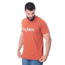 Camiseta Masculina Texas Farm - Cm258 - Caramelo/ Branco