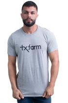 Camiseta Masculina Texas Farm - Cm258 - Cinza Mescla Claro/ Preto