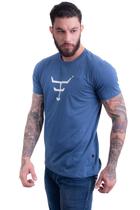 Camiseta Masculina Texas Farm - Cm589 - Azul Intense/ Off White