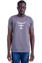 Camiseta Masculina Texas Farm - Cm589 - Cinza Medio/ Branco