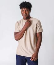 Camiseta Masculina Textura Manga Curta Marisa Caqui-89067 Camiseta Masculina Textura Manga Curta Marisa Caqui-89067