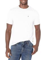 Camiseta masculina Tommy Hilfiger de gola redonda com bolso branca 2GG