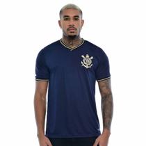 Camiseta Masculina Torcedor Roxa Dourado Oficial Corinthians