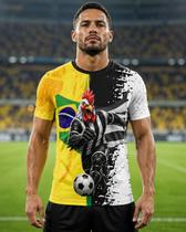 Camiseta Masculina Torcida Galo Brasil Dry fit premium torcedor - Camiseta Masculina Torcida Galo Brasil Dry fit premium torcedor -