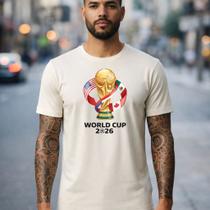 Camiseta Masculina Troféu Mundial Futebol Estampa Grande Países Sede Malha Leve Respirável Colecionador Evento Copa Estádio Torcedor Fanático Camiseta Masculina Troféu Mundial Futebol Estampa Grande Países Sede Malha Leve Respirável Colecionador Evento Copa Estádio Torcedor Fanático