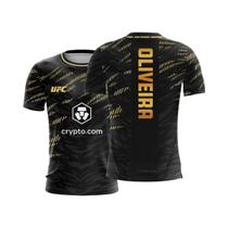Camiseta Masculina UFC MMA Fight Night Champion Respirável Para Academia Verão - MMA Brasileiro