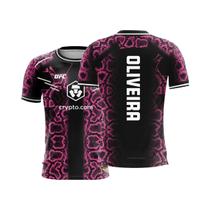 Camiseta Masculina UFC MMA Fight Night Champion Respirável Para Academia Verão - MMA Brasileiro