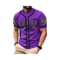 Camiseta Masculina Unissex De Verão Com Estampa De Letras New York 23 Casual Para Uso Diário