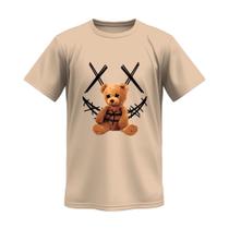 Camiseta Masculina Urso Sorriso 100% Algodão Camisa Cores