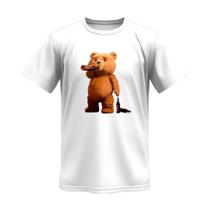 Camiseta Masculina Urso Ted Cerveja 100% Algodão Camisa Cores