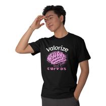 Camiseta Masculina Valorize Suas Curvas Cérebro Preta Camiseta Masculina Valorize Suas Curvas Cérebro Preta